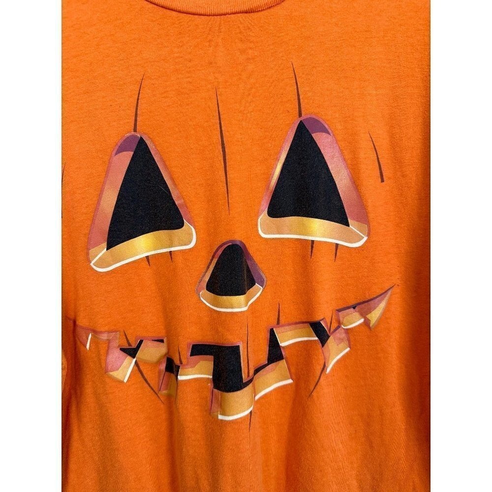 Way to Celebrate Halloween Jack O Lantern Orange Graphic T-Shirt Mens Large - Picture 2 of 4